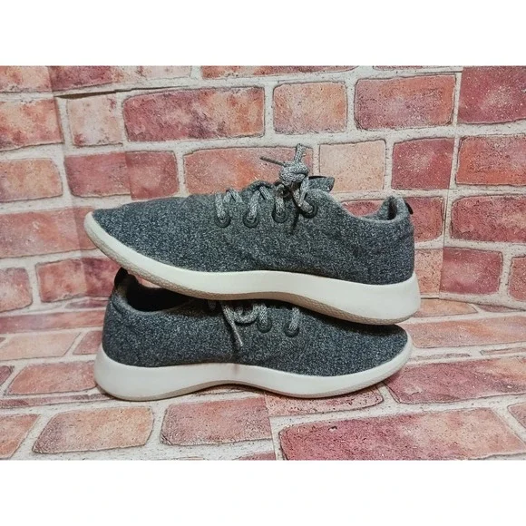 Allbirds Wool Runners Mens Size 9 Gray White Running Walking Shoes Sneakers - Picture 5 of 8